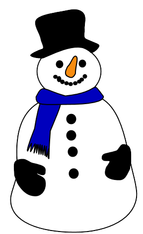 Free Snowman Clipart Black An