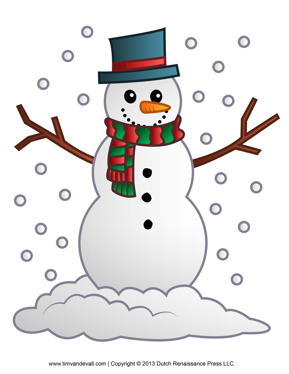 Free snowman clipart, template u0026amp; printable coloring pages for kids