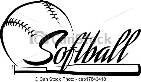 Softball clipart free graphic