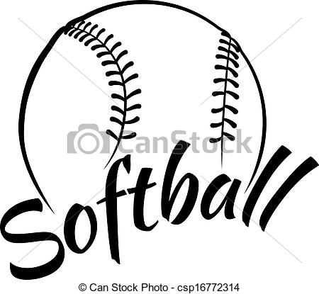 Slow pitch softball clipart c