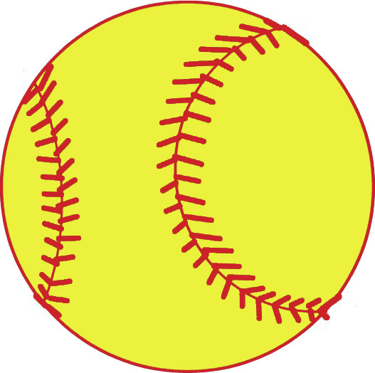 Yellow Softball clip art .