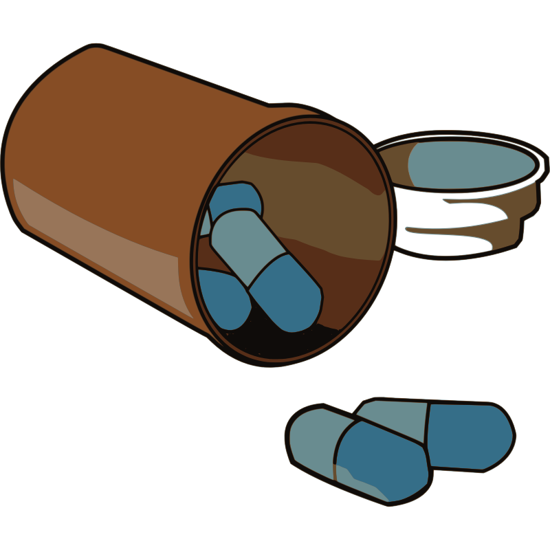 Free Spilled Medicine Pills Clip Art