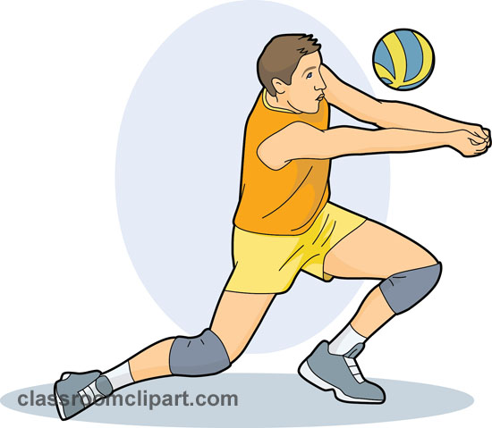 Boy Playing Volleyball Clipar