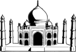 Free Stock Photo: Illustratio - Taj Mahal Clip Art