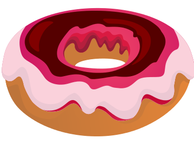 Free Strawberry Glazed Doughnut Clip Art