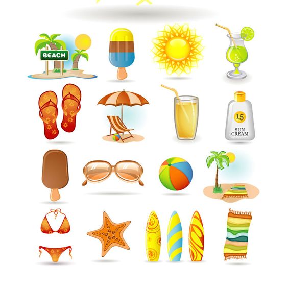 Free Summer Clip Art | Vector illustrations, graphics for Adobe Illustrator (ai, eps