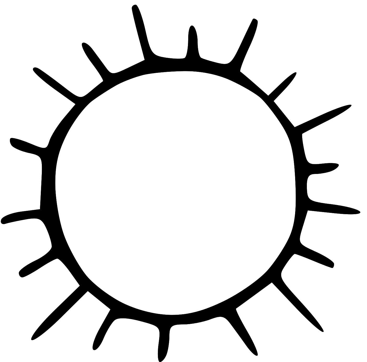 Free sun clipart black and .