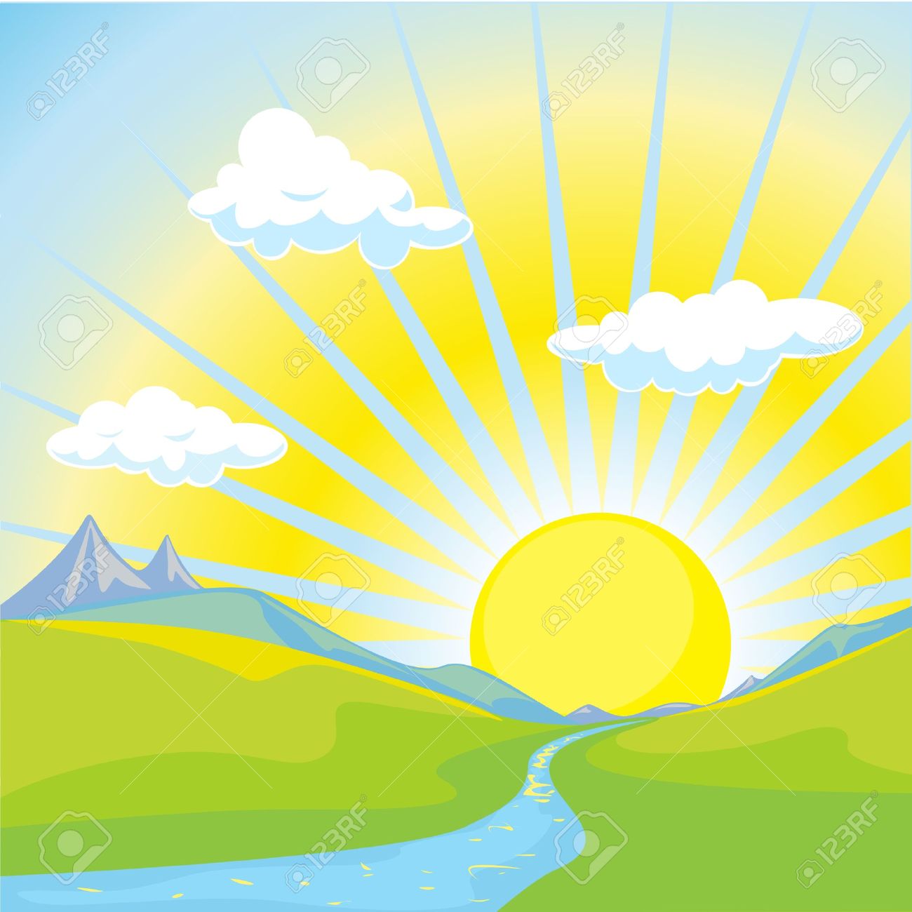 Image of sunrise clipart 8 cl