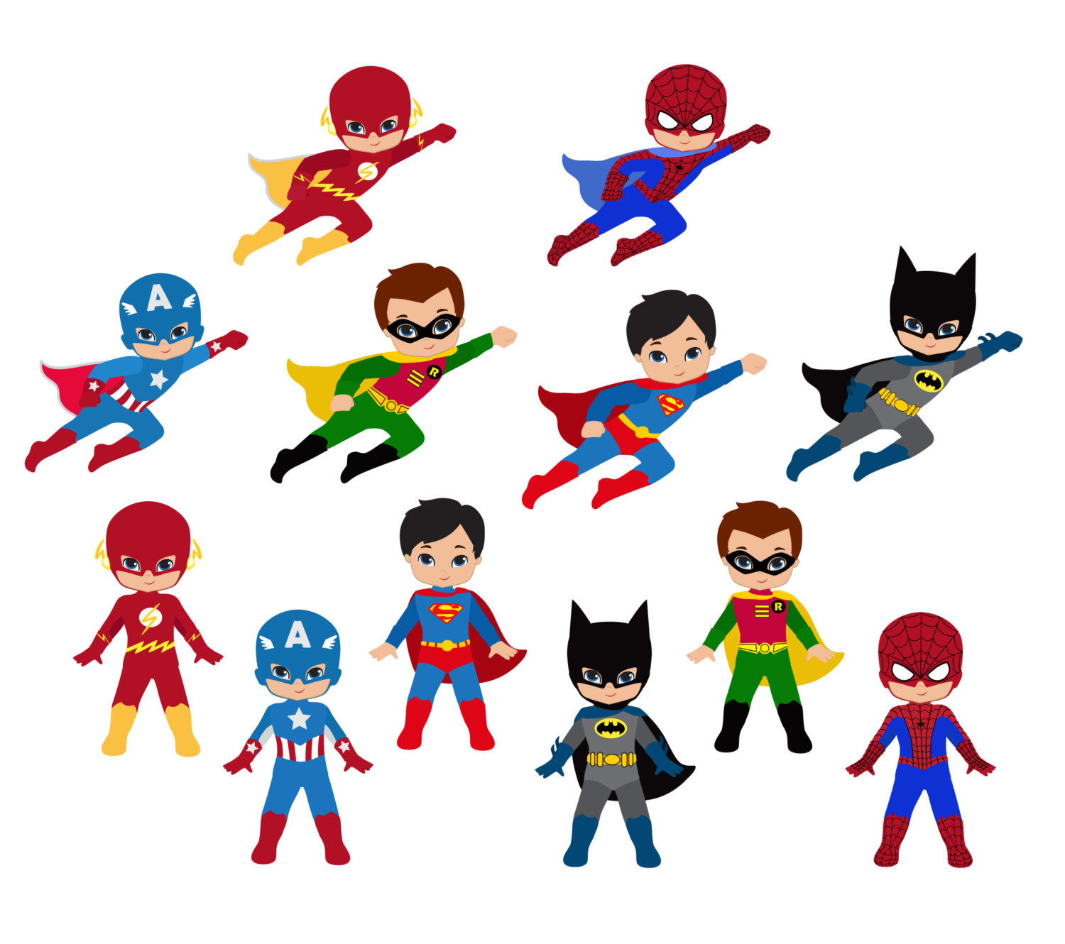 free superhero clipart | Font - Superhero Clip Art