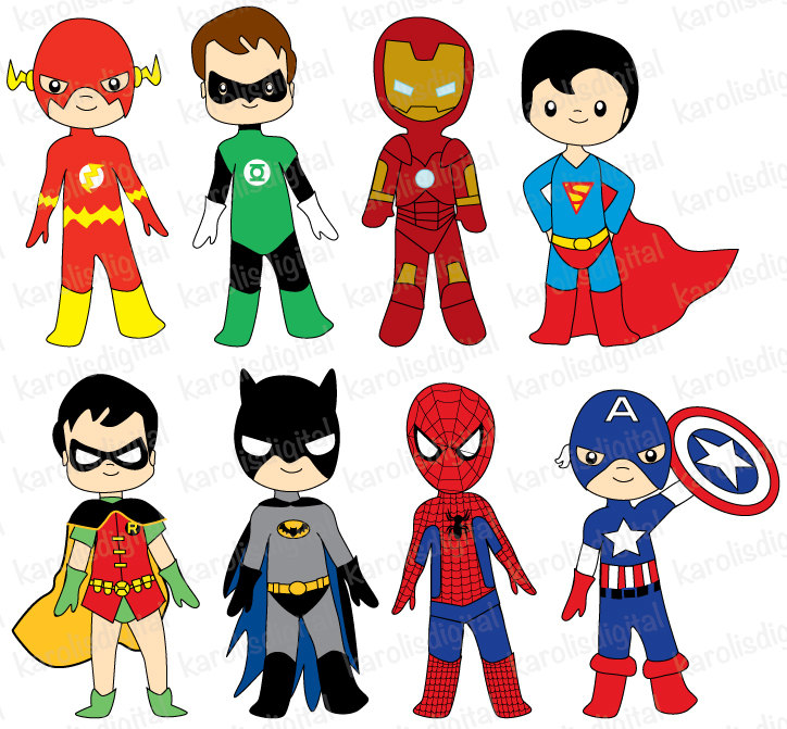 17 Superheroes Characters Dig