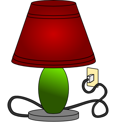 Floor Lamp Clipart Black And 