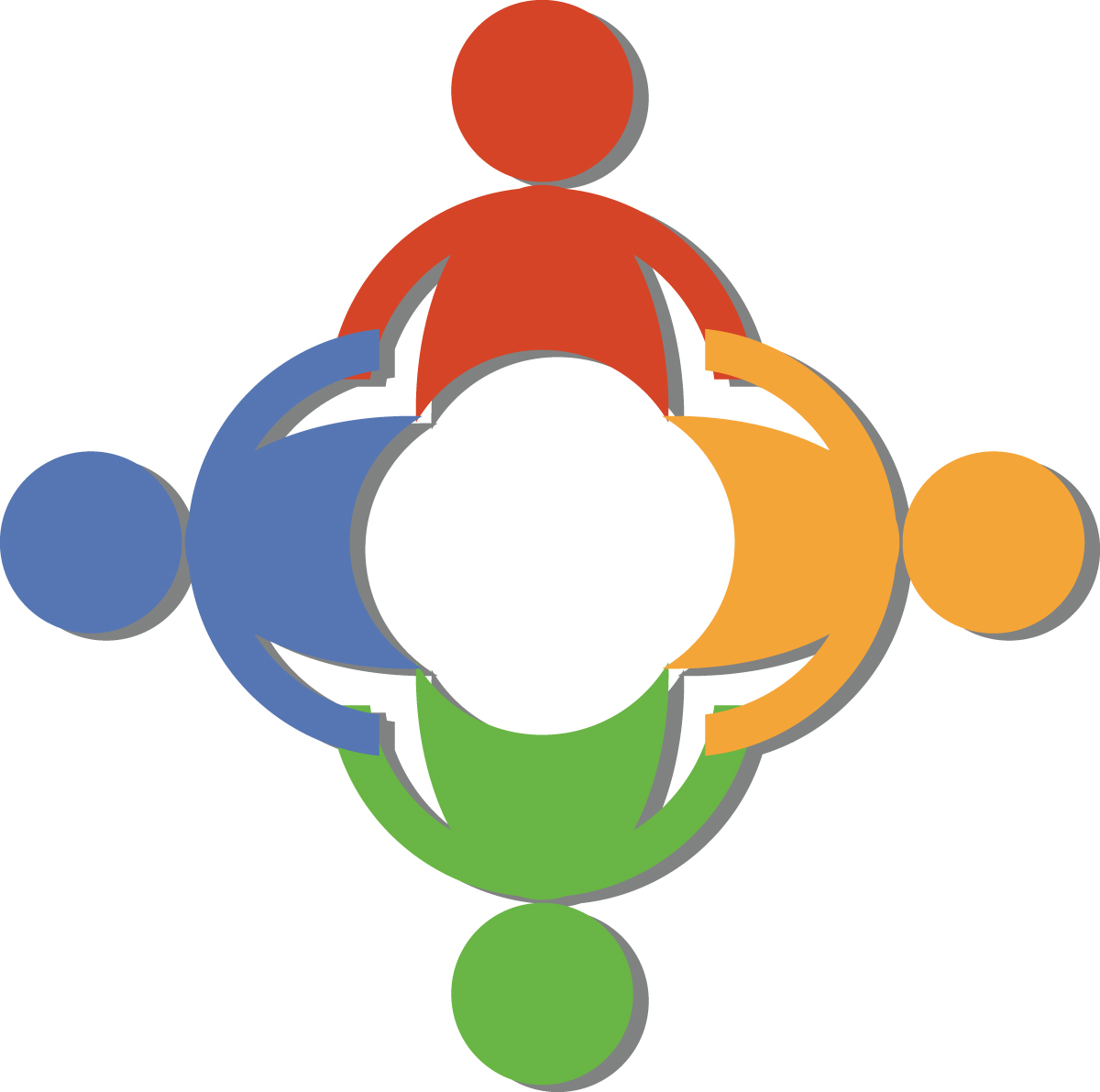 Free Teamwork Clip Art Of A Circle Of Diverse People Holding Hands