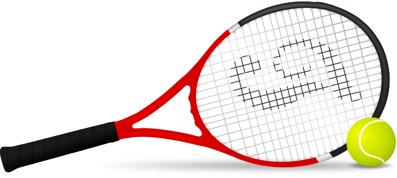 Pink Tennis Racket Clipart .