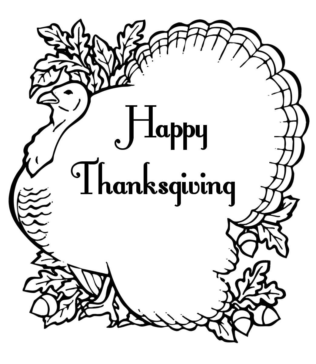 Free Thanksgiving Clipart. Search Terms: black and white ...