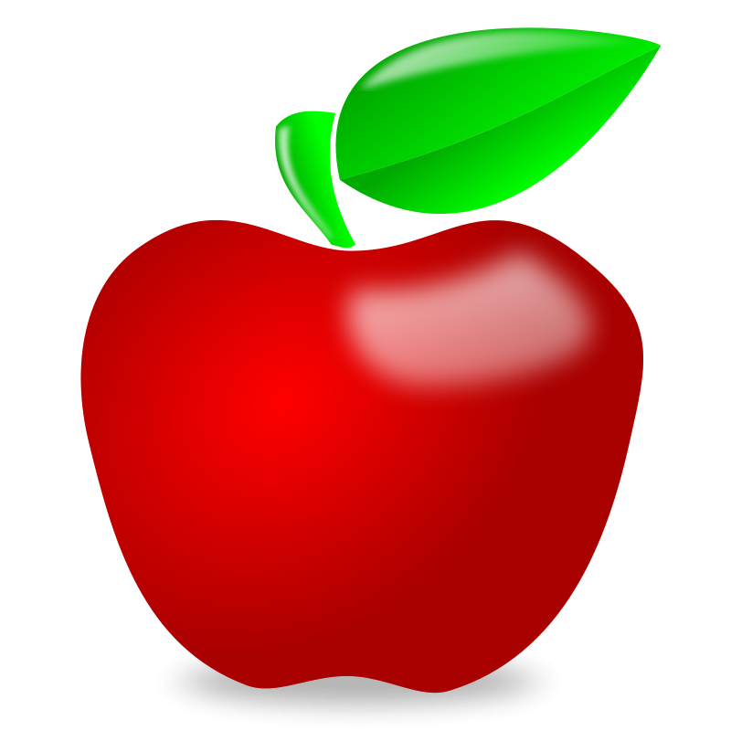Free to Use Public Domain App - Red Apple Clipart