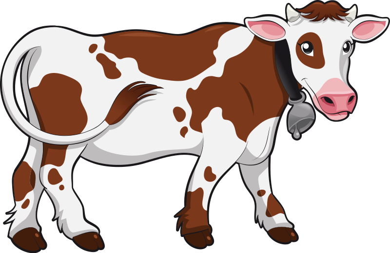 Cute Cartoon Farmyard Cows .
