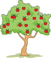 apple tree: Stylized