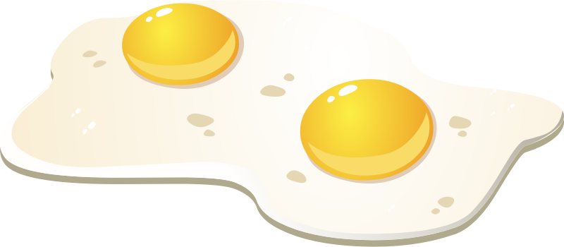 fried egg clipart black and w