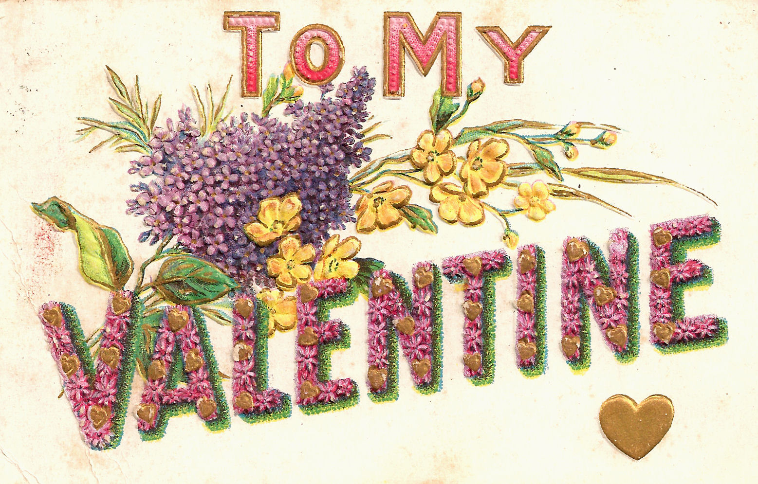 Free Valentine Clip Art Vintage Valentine S Day Greeting Postcard