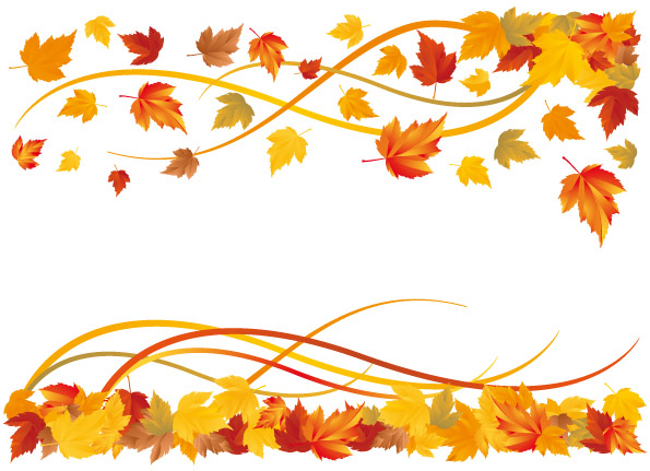 free vector 6 autumn maple . - Free Fall Clip Art Borders