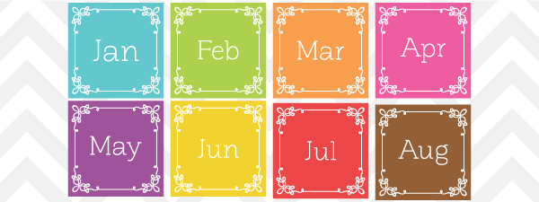 Free Vector Month And Day Clip Art Set From Sonya Dehart Design