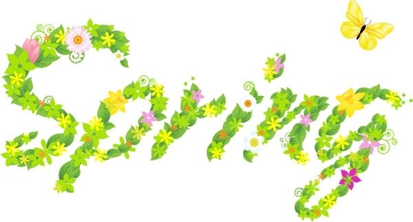 Free vector14 horse clip art in typography u0026middot; the composition of spring flowers leaves vector