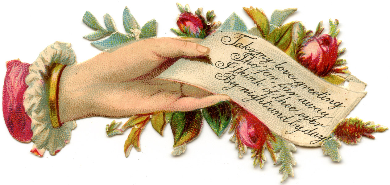 Free Victorian Clipart ... victorian lady hand note .
