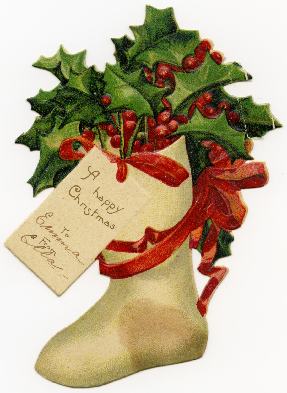 Vintage Christmas Holly Clipa