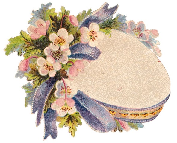 ... free-vintage clip-art-flowers-tambourine blue-ribbon white-flowers ...