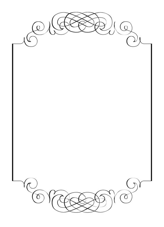 Free vintage clip art images: Calligraphic frames and borders