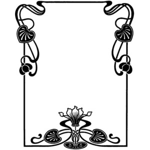 Art Nouveau Frames - Clipart 