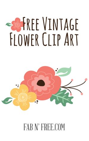 Free Vintage Flowers Clipart  - Free Clip Art Clipart
