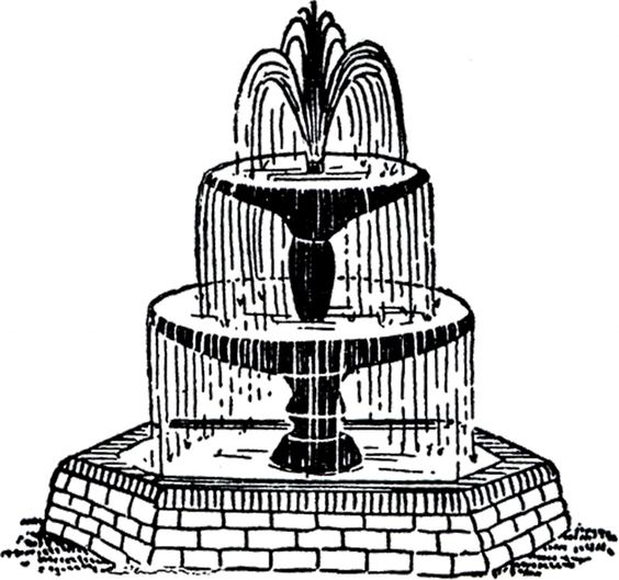 Free Vintage Fountain Clip Ar - Fountain Clip Art