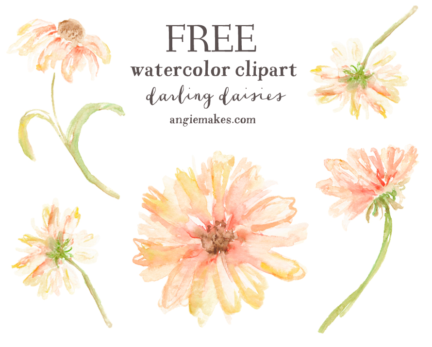 Free Watercolor Clip Art Flow - Free Floral Clip Art