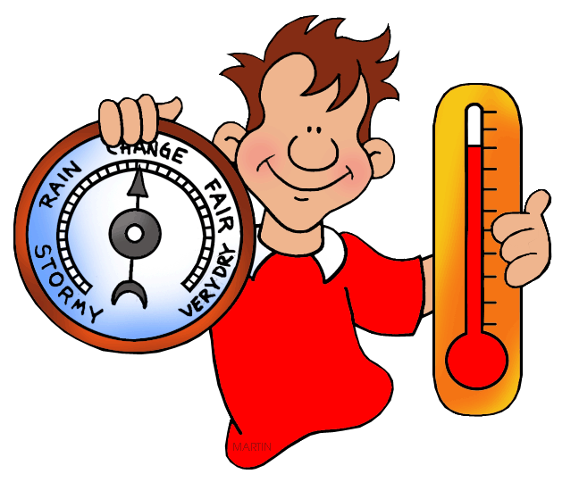 Free weather clip art by phillip martin barometer and thermometer