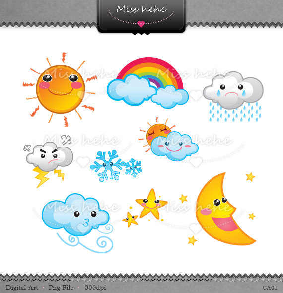 Cloudy weather clipart free c