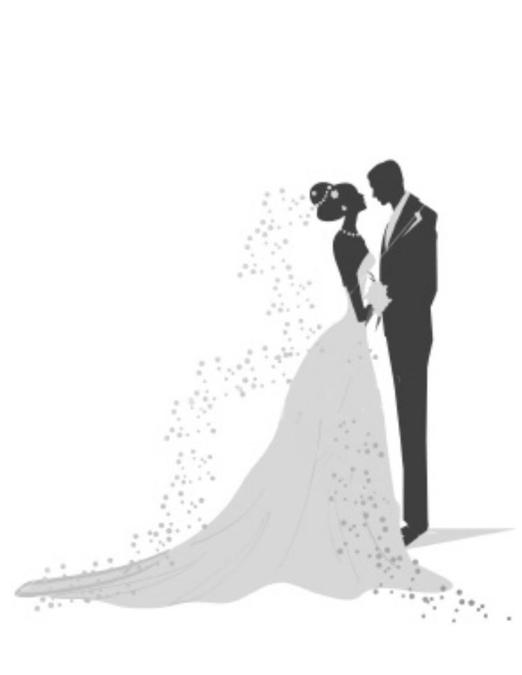 Free Wedding Silhouette Clip  - Wedding Silhouette Clip Art
