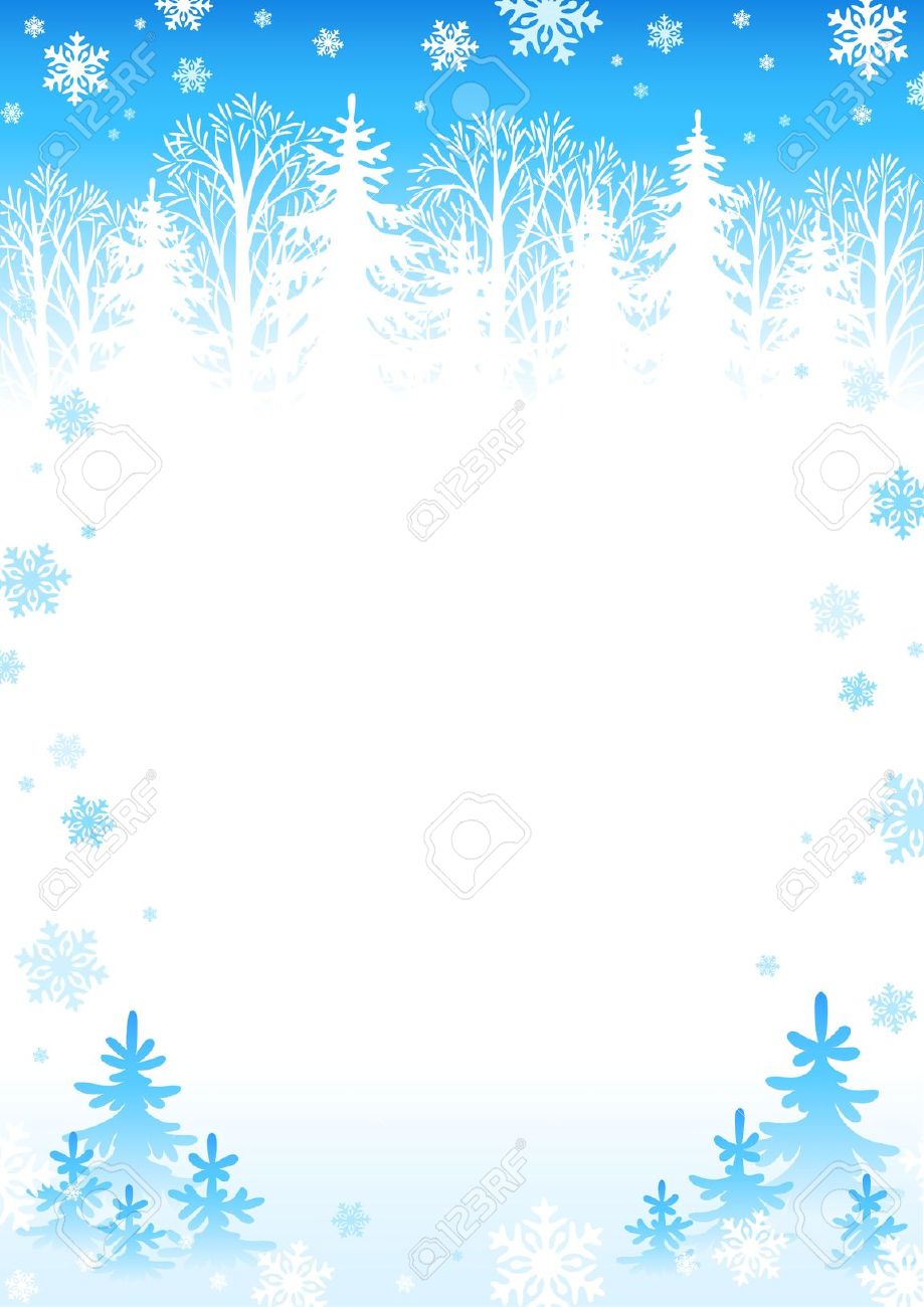Free Winter Clip Art Images . winter border: Winter forest .