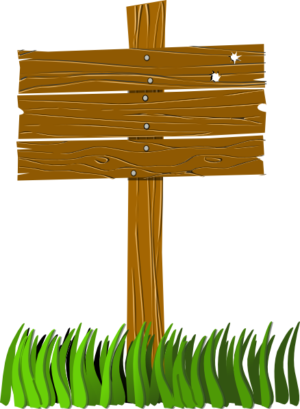Free Wooden Sign Post Clip Art