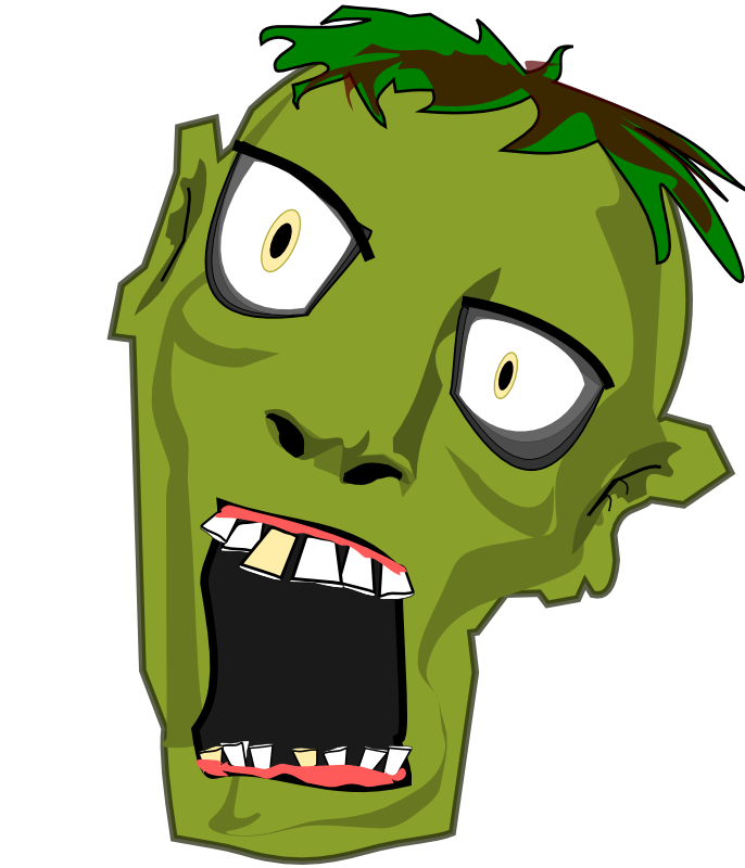 Free Zombie Head Clip Art - Free Zombie Clipart