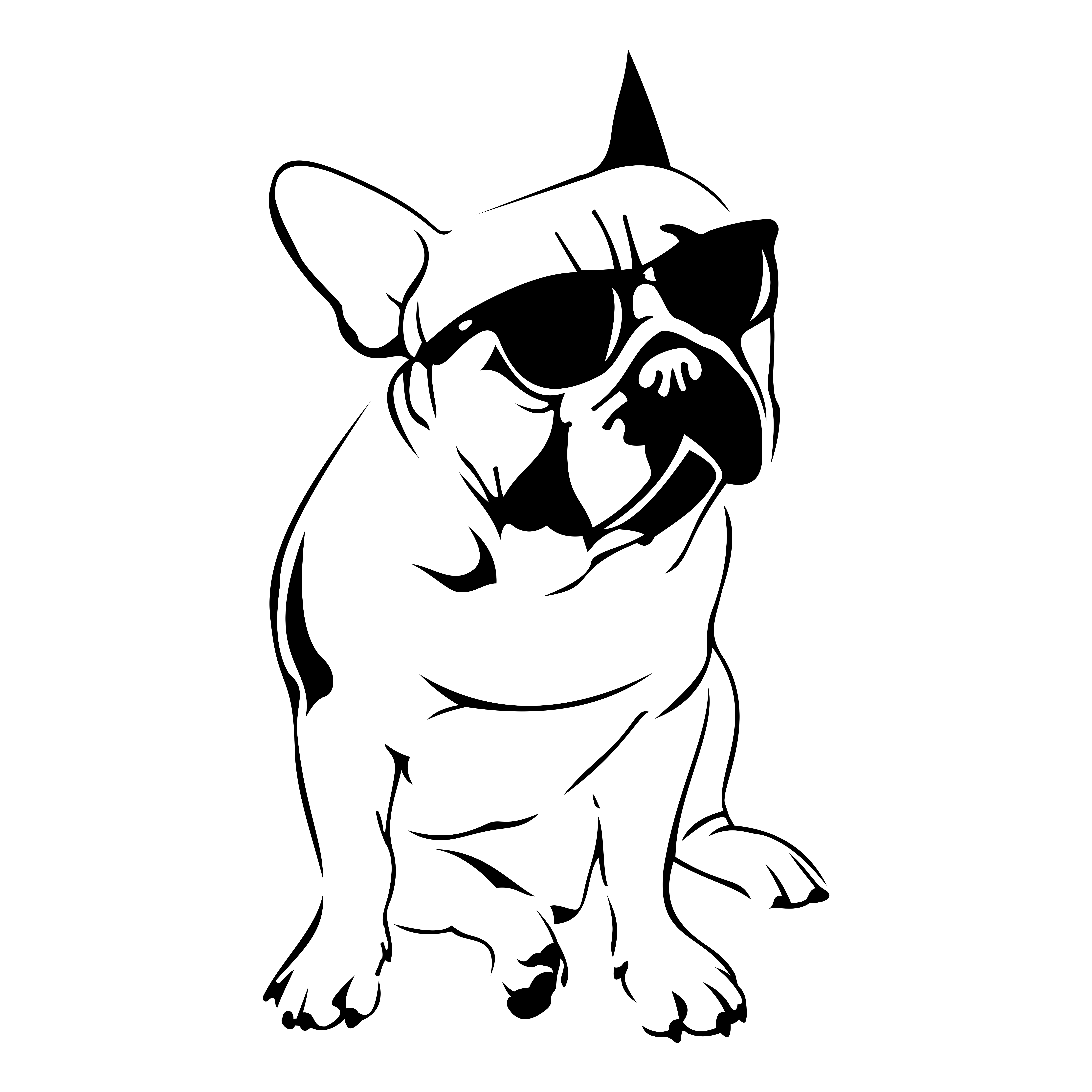 French Bulldog Design SVG DXF .