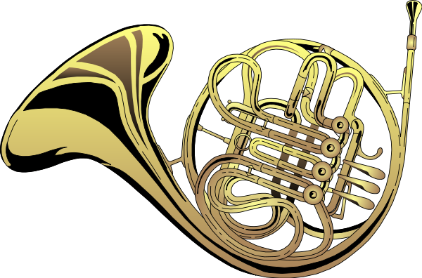 french horn . - French Horn Clipart