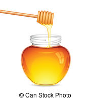 ... Fresh Honey - illustration of drizzler dripped in honey with.