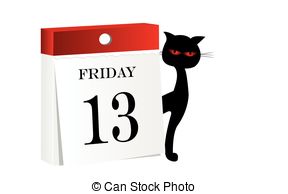 ... Friday 13th calendar - White background with isolated.