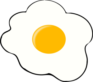 fried egg clipart black and w - Clip Art Eggs