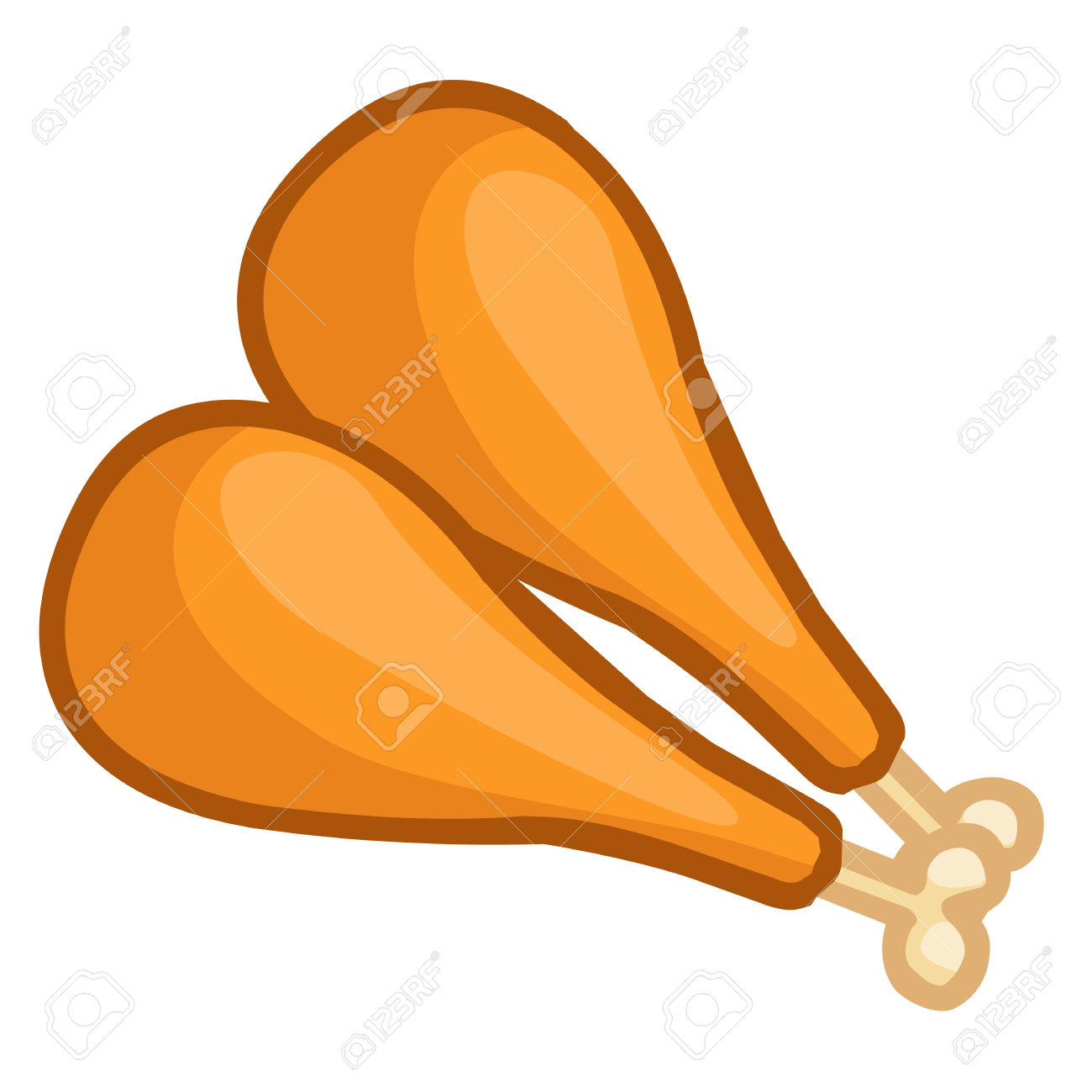 Chicken Clipart Image: Fried 