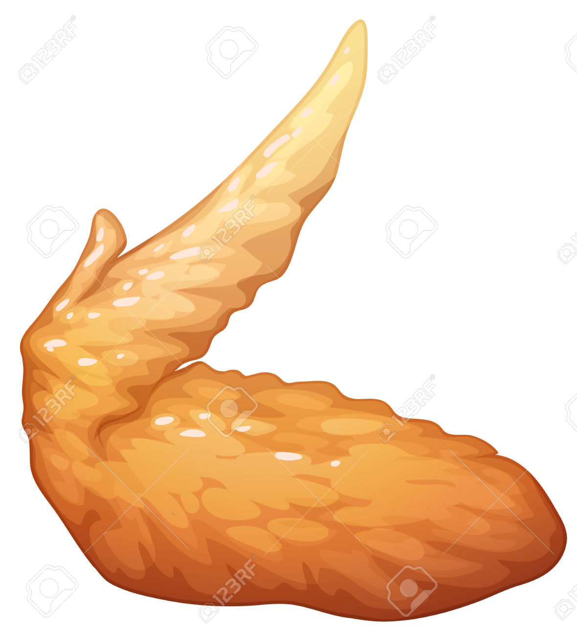 fried chicken wings , single .