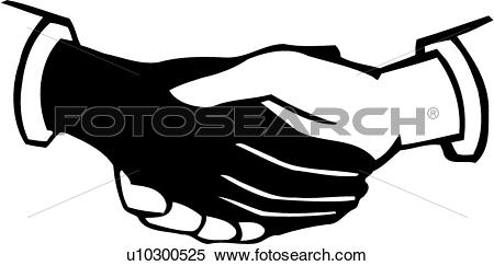 Hand Shaking Clip Art. vector