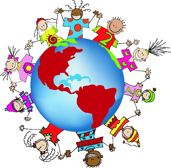 Friendship Globe Art Border Graphics For Multiculturalprojects
