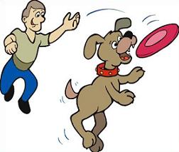 frisbee dog catch - Frisbee Clipart